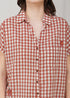 Women's Red Check Bardez Shirt Set Hornbill